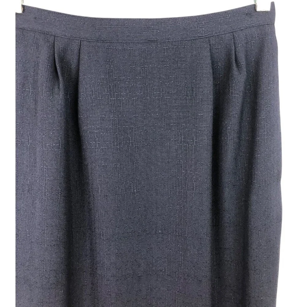 Kasper Skirt Suit 2 Piece Set Womens Size Petite 6P Green/Navy Blue - Picture 15 of 16